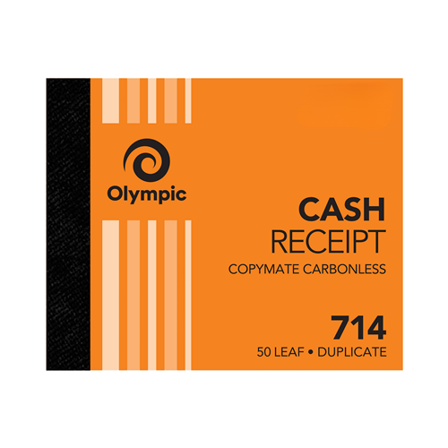 OLYMPIC CARBON RECEIPT BOOK Cash 714 Dup 100Leaf 125x100mm